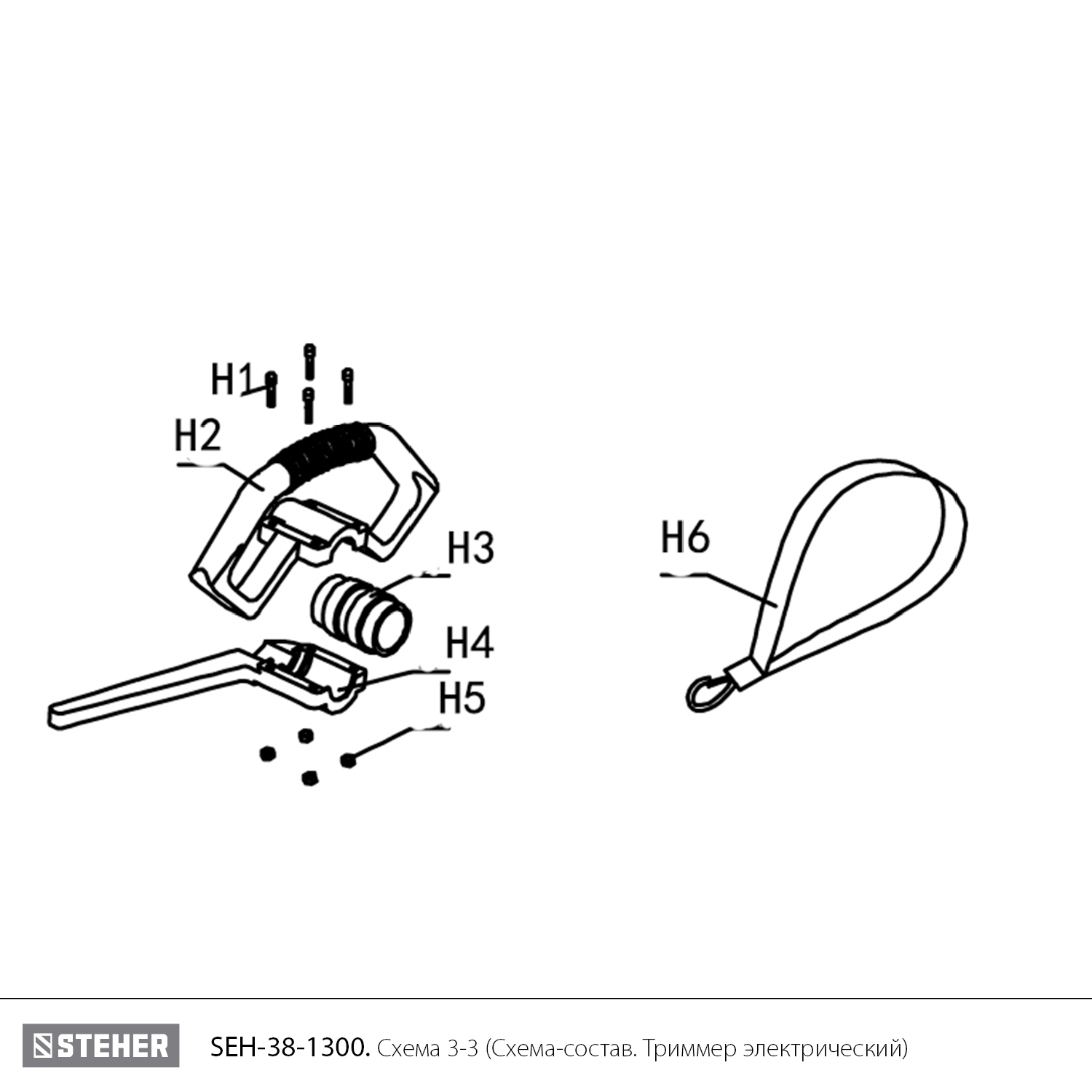 Триммер электрический (электрокоса) SEH-38-1300