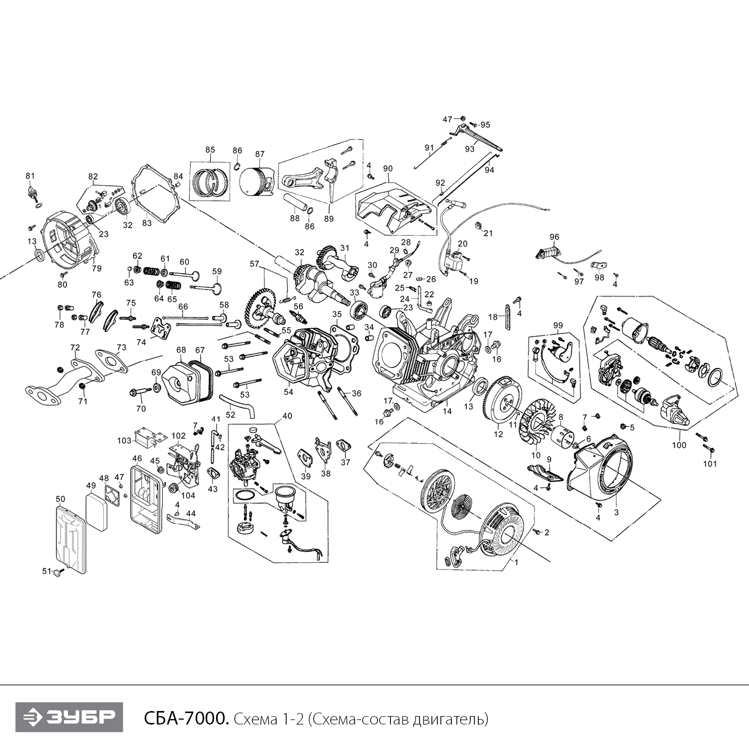 Генератор бензиновый СБА-7000