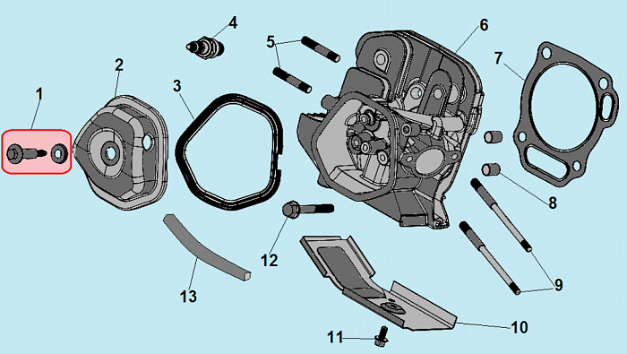 3 ДЕТАЛИ ДВИГАТЕЛЯ - БЛОК - СВЕЧА - ГОЛОВКА - КЛАПАНА - ПРОКЛАДКИ ГЕНЕРАТОР CHAMPION GG6501E+ATS