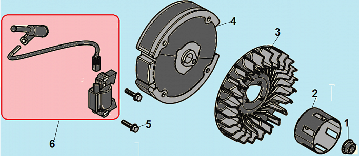 11 МАГНЕТО - МАХОВИК ВИБРОТРАМБОВКА CHAMPION TR72