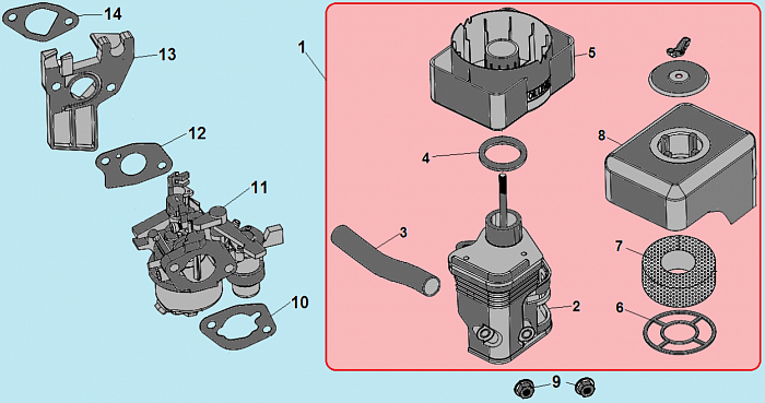 14 КАРБЮРАТОР КУЛЬТИВАТОР CHAMPION BC8813