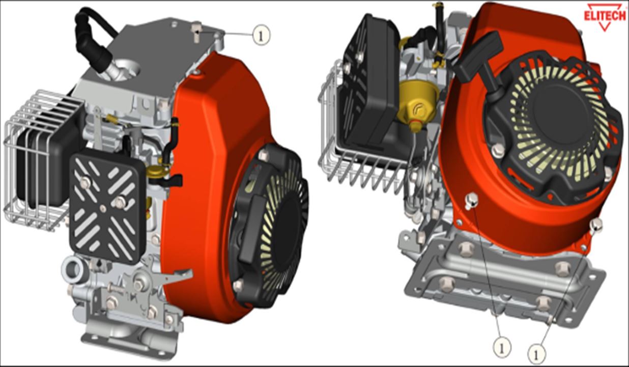 ЗАПЧАСТИ ДЛЯ МОТОПОМПЫ БЕНЗИНОВОЙ ELITECH МБ 210 Д 40 (КРЕПЛЕНИЕ СТАРТЕРА)
