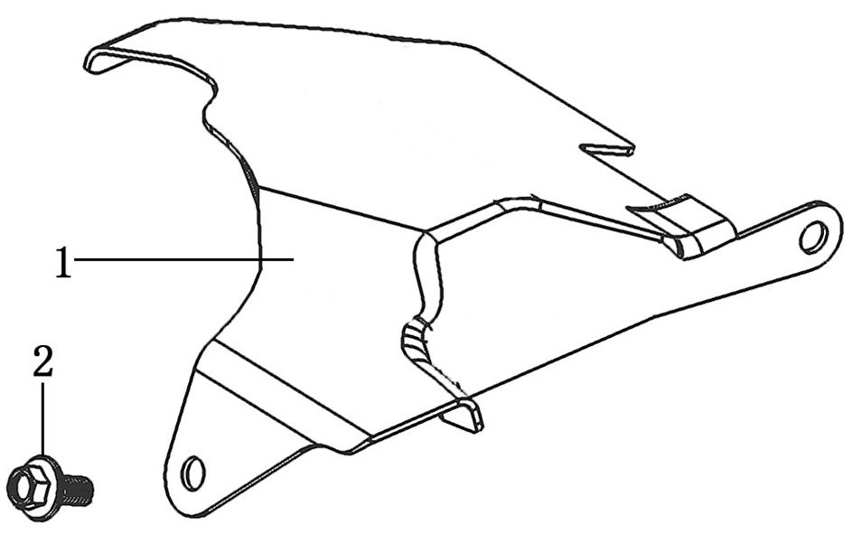 ЗАПЧАСТИ ДЛЯ ДВИГАТЕЛЯ LC190FDS (КРЫШКА ЗАЩИТНАЯ)