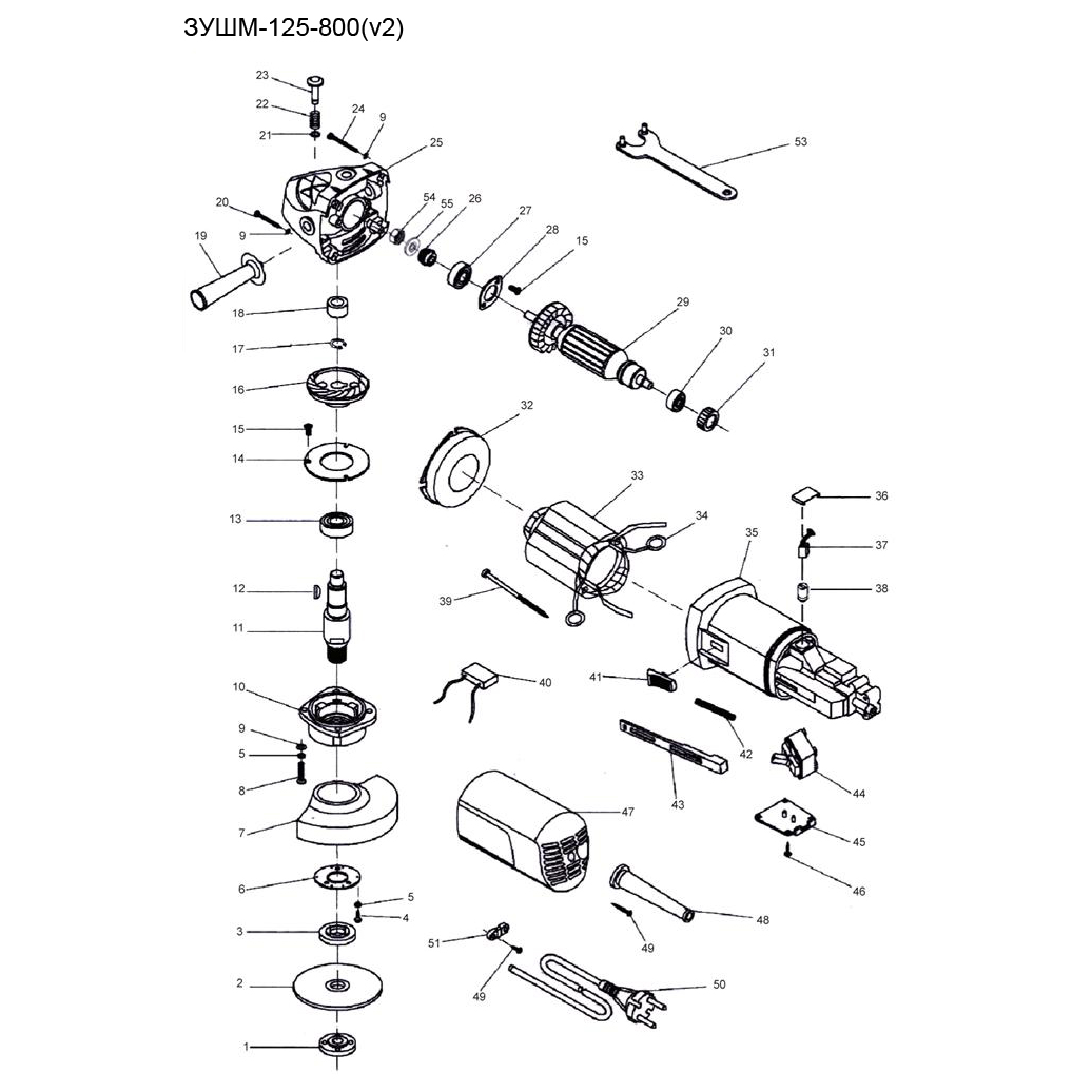 Машина углошлифовальная ЗУШМ-125-800
