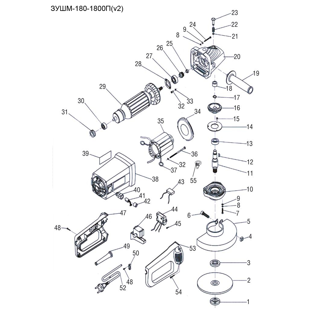 Машина углошлифовальная ЗУШМ-180-1800П