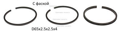 Комплект колец поршневых D.65 мм