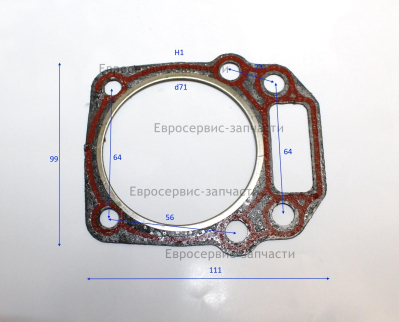 Прокладка головки цилиндра  К 6500L (E1601.008.00), К 6500LE (E1601.009.00)