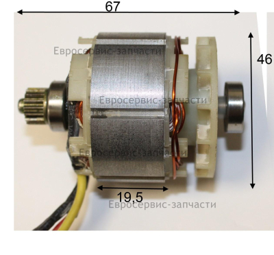 Электродвигатель в сборе с шестернёй ДА 18БЛ2 (Е2201.011.00)
